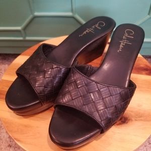 Cole Haan Leather Platform Wedges